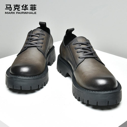马克华菲3cm马丁鞋英伦风皮鞋