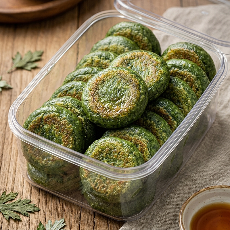 【餐饮同款】野菜艾草糍粑农家风味艾草清香青团手工制作传统工艺图片