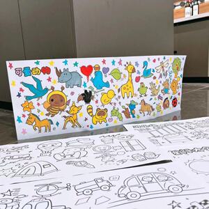 绘画涂色填色大填充巨幅画纸画卷涂鸦画画颜色涂神器儿童工具宝宝