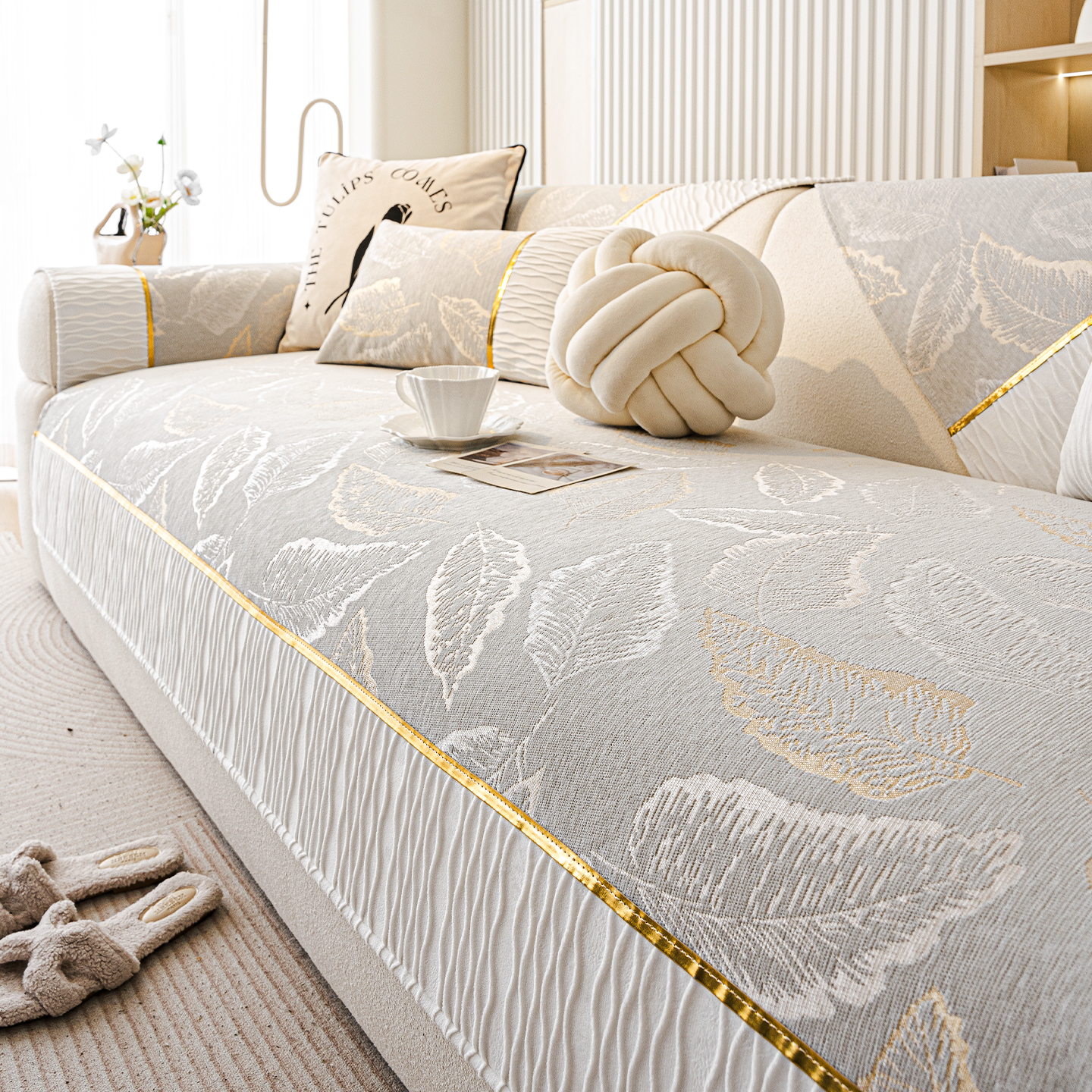 沙发垫子防猫抓四季通用