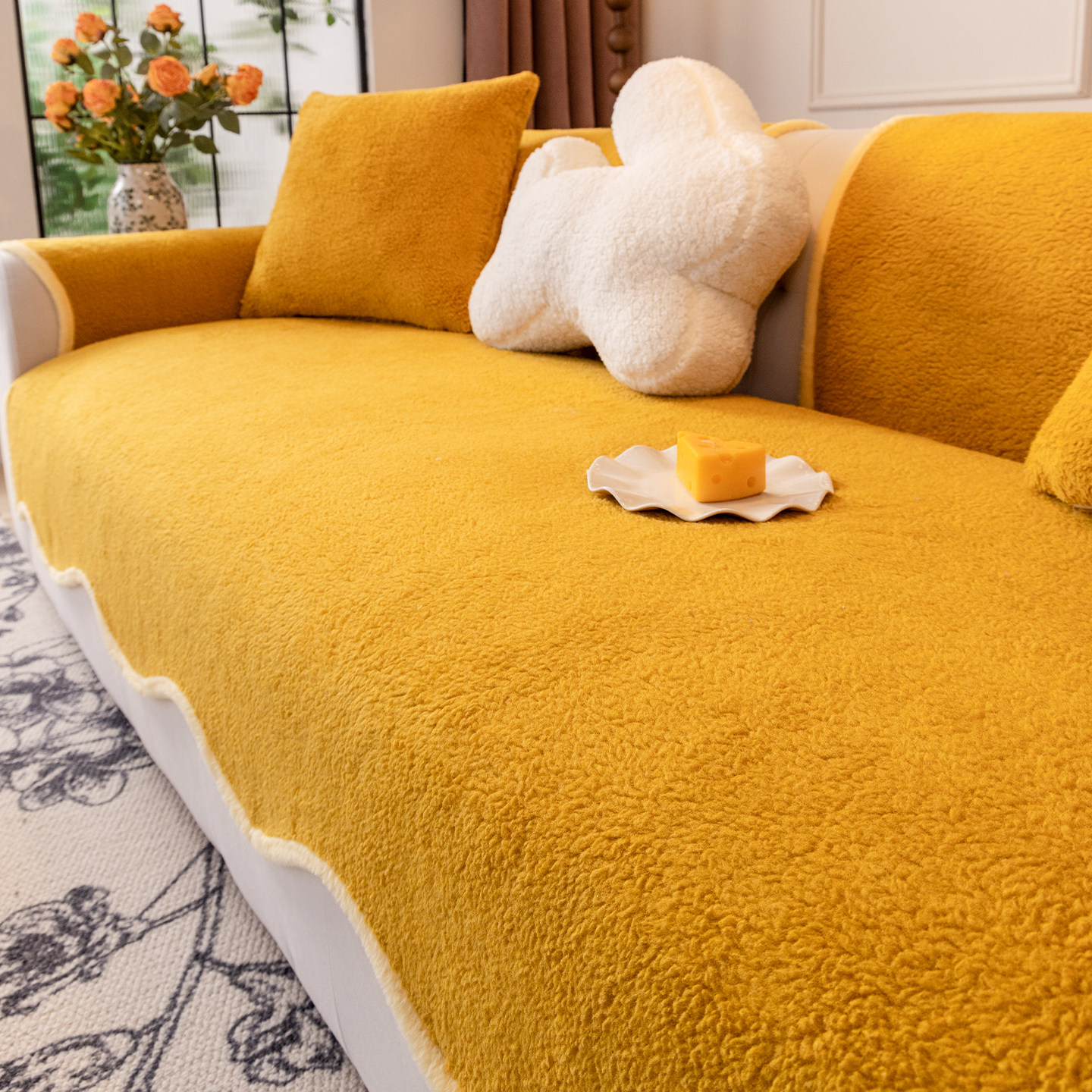 沙发垫冬2025新款加厚毛绒高级感固定防滑沙发盖布巾坐垫子套罩座,居家布艺,沙发垫,淘宝优惠券,粉丝福利购,淘宝优惠卷