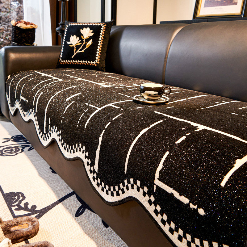 轻奢高级感皮沙发垫子2025新款四季通用防滑直排坐垫套罩盖布巾,居家布艺,沙发垫,淘宝优惠券,粉丝福利购,淘宝优惠卷