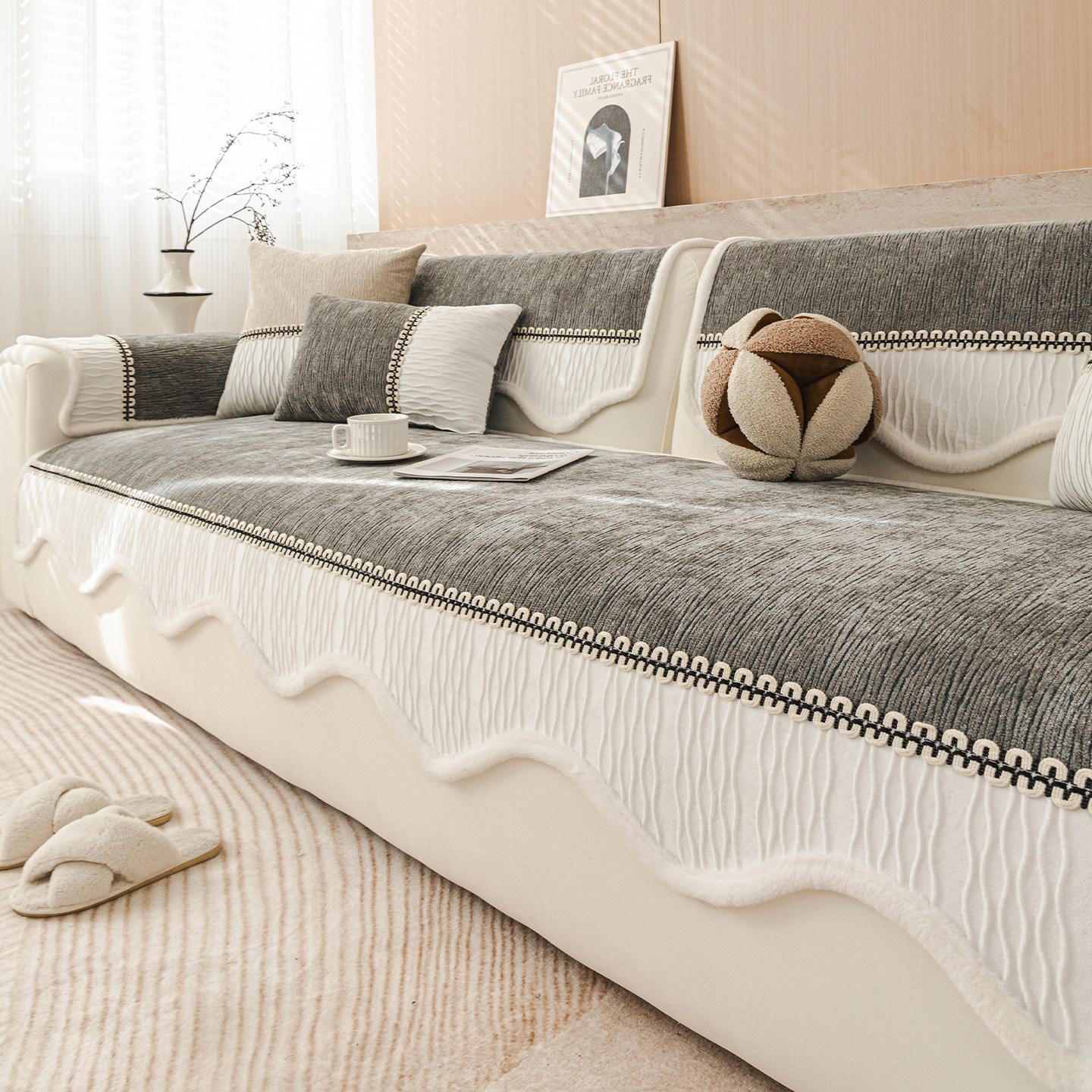 四季通用沙发垫冬2025新款固定防滑沙发坐垫子套罩盖布巾座高级感,居家布艺,沙发垫,淘宝优惠券,粉丝福利购,淘宝优惠卷