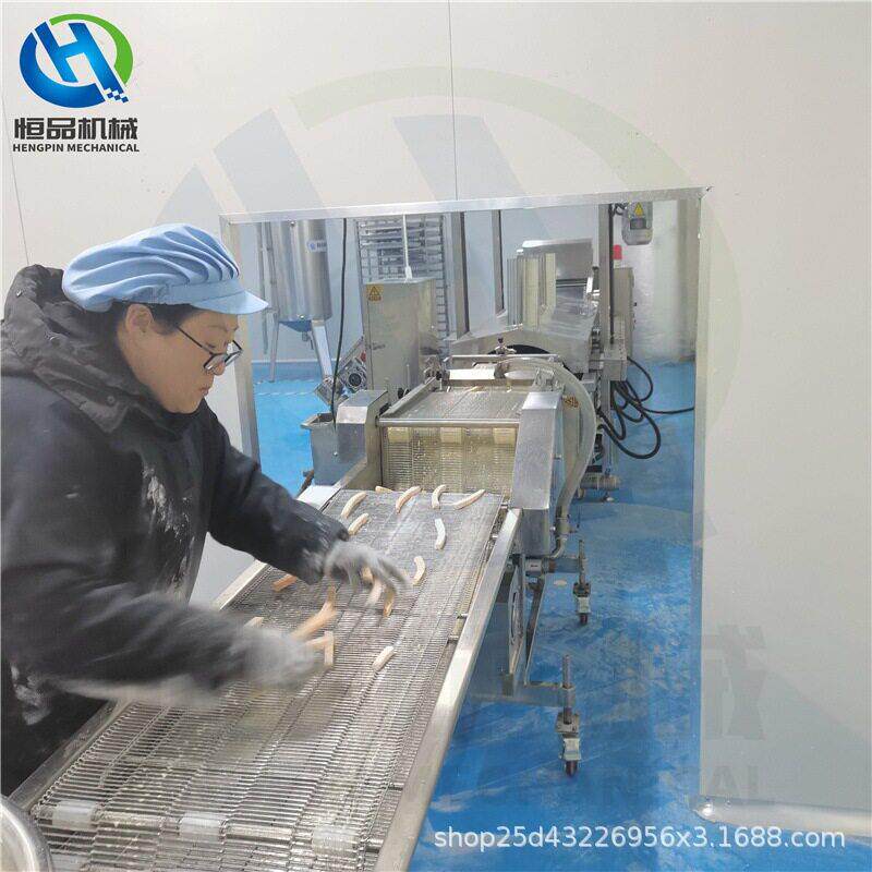 加工定制洋芋条上浆机 牛蒡条裹浆设备 茄子条挂浆油炸整套生产线