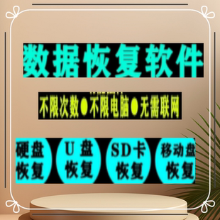 电脑移动硬盘数据恢复软件工具U盘sd卡误删除格式化提示损坏修复