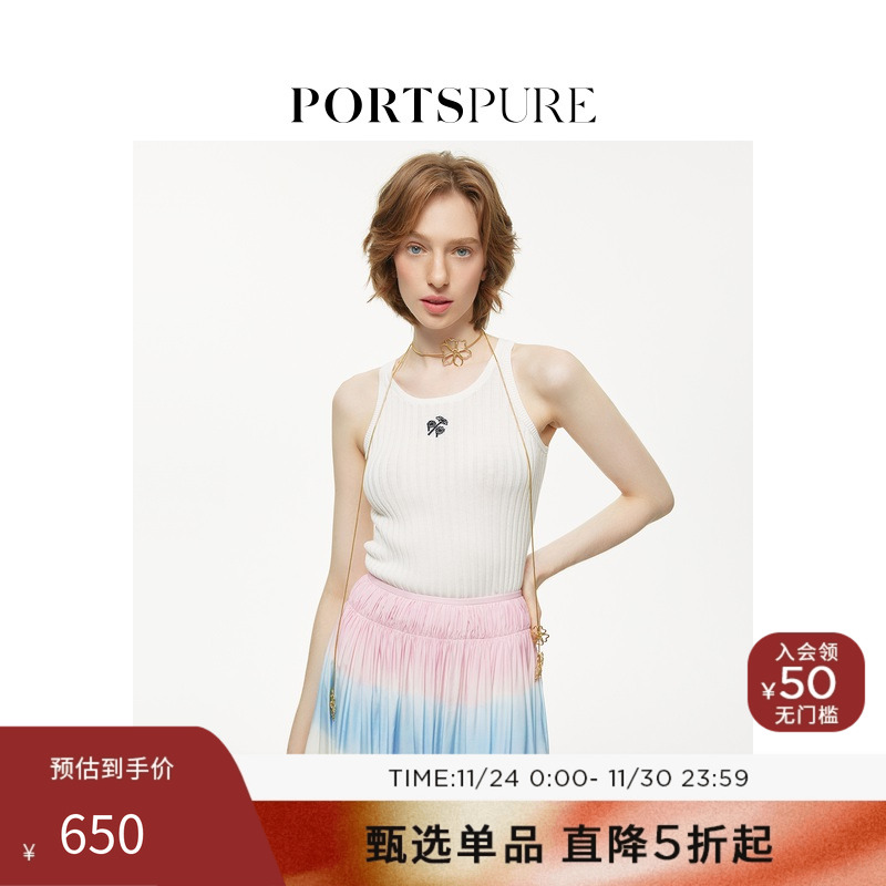PORTSPURE无袖套头针织背心