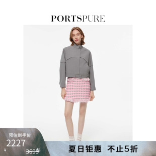宝姿PORTSPURE女装 立领短夹克上衣RT3J018TWF086 夏季 休闲外套薄款
