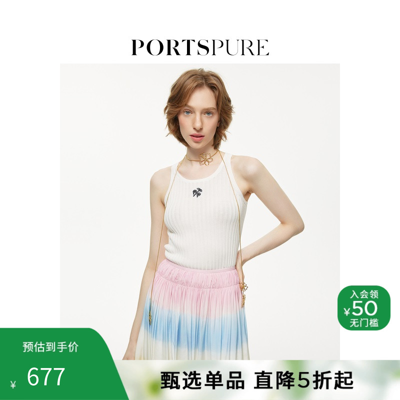 PORTSPURE无袖套头针织背心