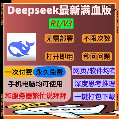 DeepSeek满血版无限制DeepSeek永久会员AI软件本地部署
