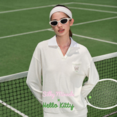 MIRACLEx Hello Kitty联名睡衣网球休闲长袖 SILKY 针织家居服套装