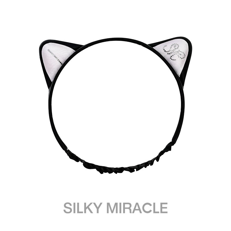 SILKY MIRACLE真丝发带LADY-S猫咪束发带桑蚕丝可爱猫耳礼