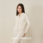 SILKY MIRACLE真丝羊绒针织睡衣CloudKnit提花桑蚕丝家居服可外穿