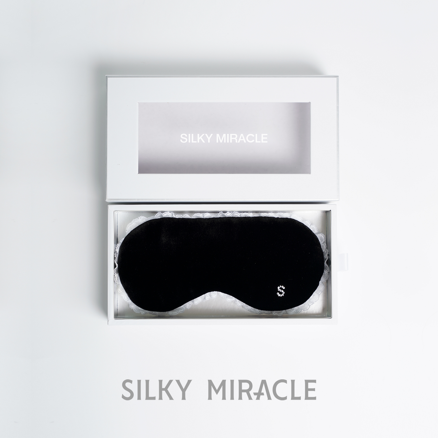 SILKYMIRACLE丝绒蕾丝真丝眼罩