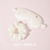 SILKY flower睡眠套组 MIRACLE真丝发圈眼罩礼盒Petit