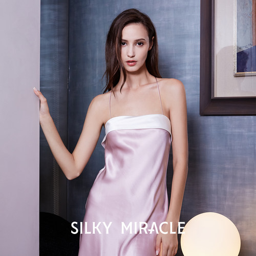 SILKYMIRACLE真丝性感睡裙吊带