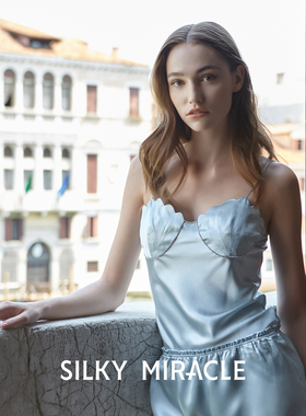 SILKY MIRACLE贝壳真丝水钻吊带DAY&NIGHT系列上衣短裤睡衣内衣