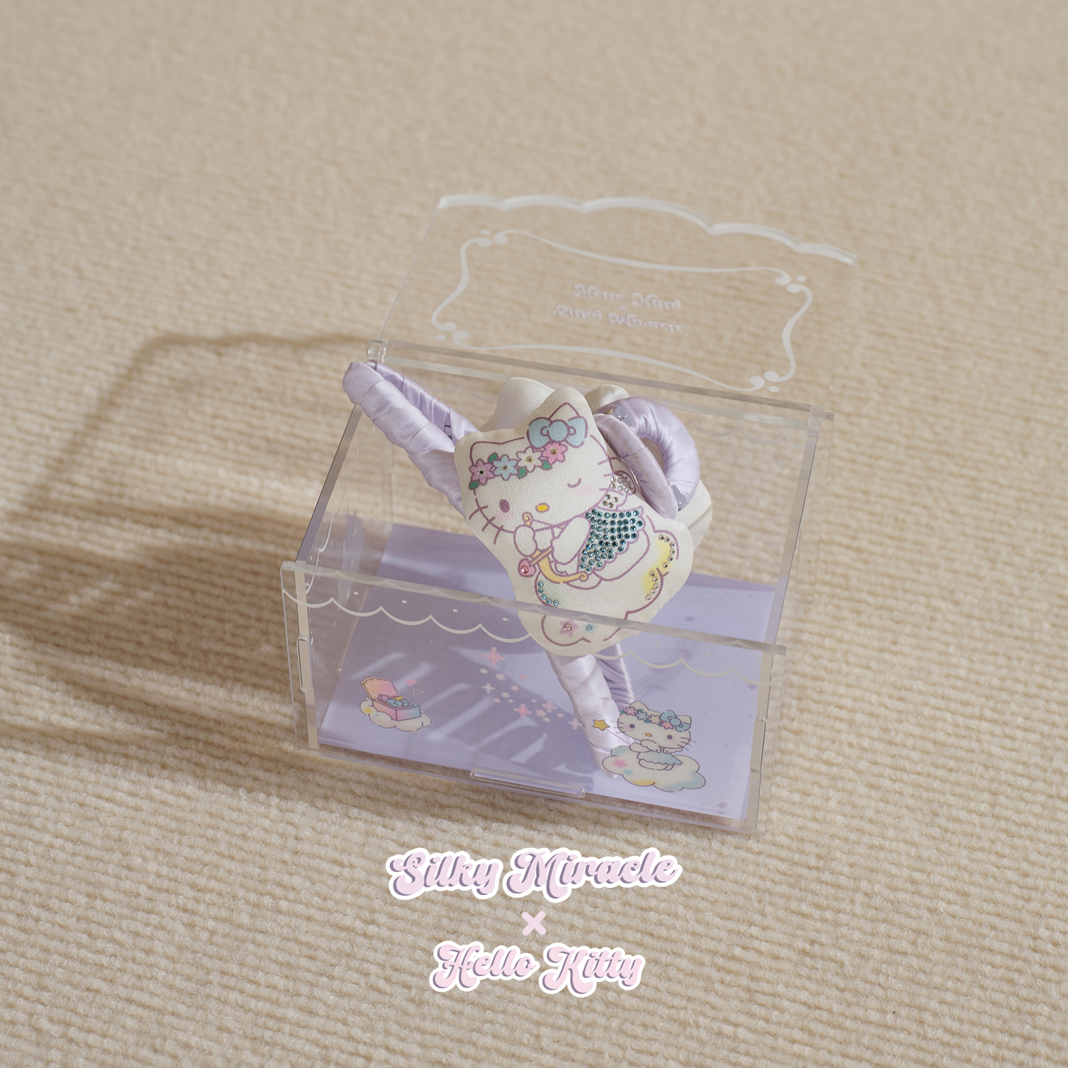 HelloKitty仙子系列真丝水晶抓夹