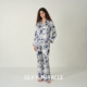MIRACLE真丝复古睡衣LADY S桑蚕丝女家居服长袖 套装 SILKY 新款