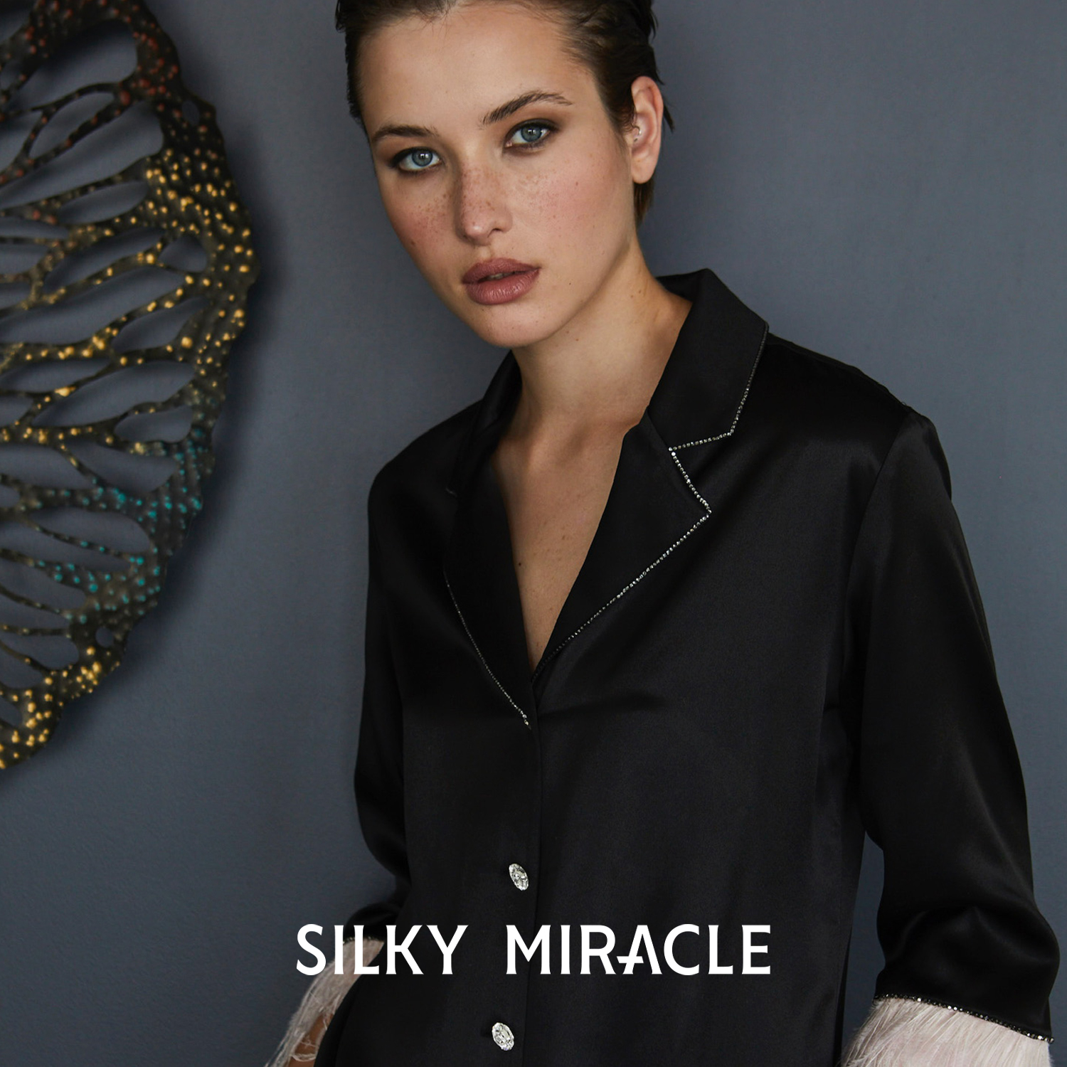 SILKYMIRACLE女桑蚕丝羽毛家居服