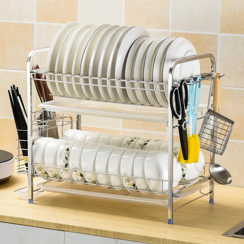 家用不锈钢厨房多层碗碟架 可立桌面滤水碗筷沥水收纳置物架怎么样,好用不?
