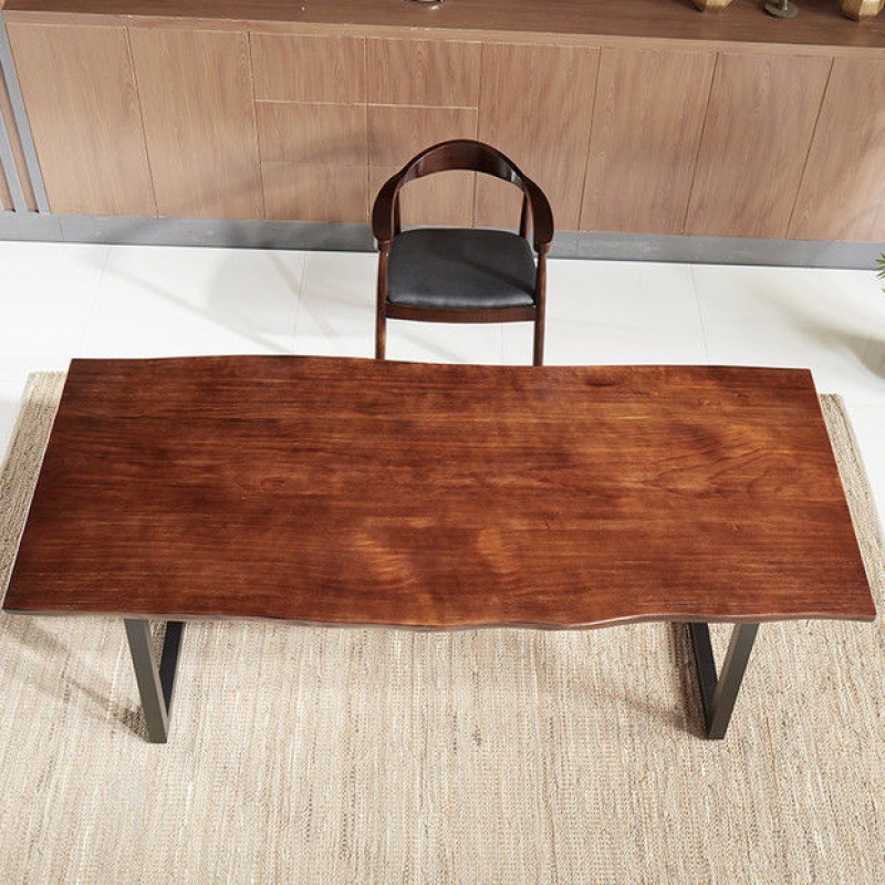 美式沙发实木大办公桌电��桌写字书桌椅门厅工作台会����长桌