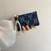 复古牛仔钱包女短款 拉链零钱袋迷你精致卡夹新款 驾驶证钥匙手拿包