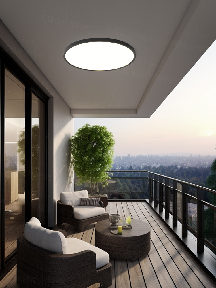 阳台灯现代简约圆形过道走廊灯家庭入口灯门厅衣帽间超薄吸顶灯