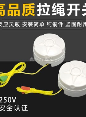 老式拉线开关加厚铜柱家用灯泡单控手拉盒接线墙壁拉绳开关6A250V