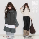 CyNi 格纹拼接假两件连帽上衣显瘦排骨羽绒服外套 薄暖新序