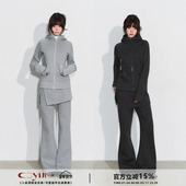 百搭舒适运动休闲短外套修身 CyNi 雾凇絮语 连帽加绒卫衣女