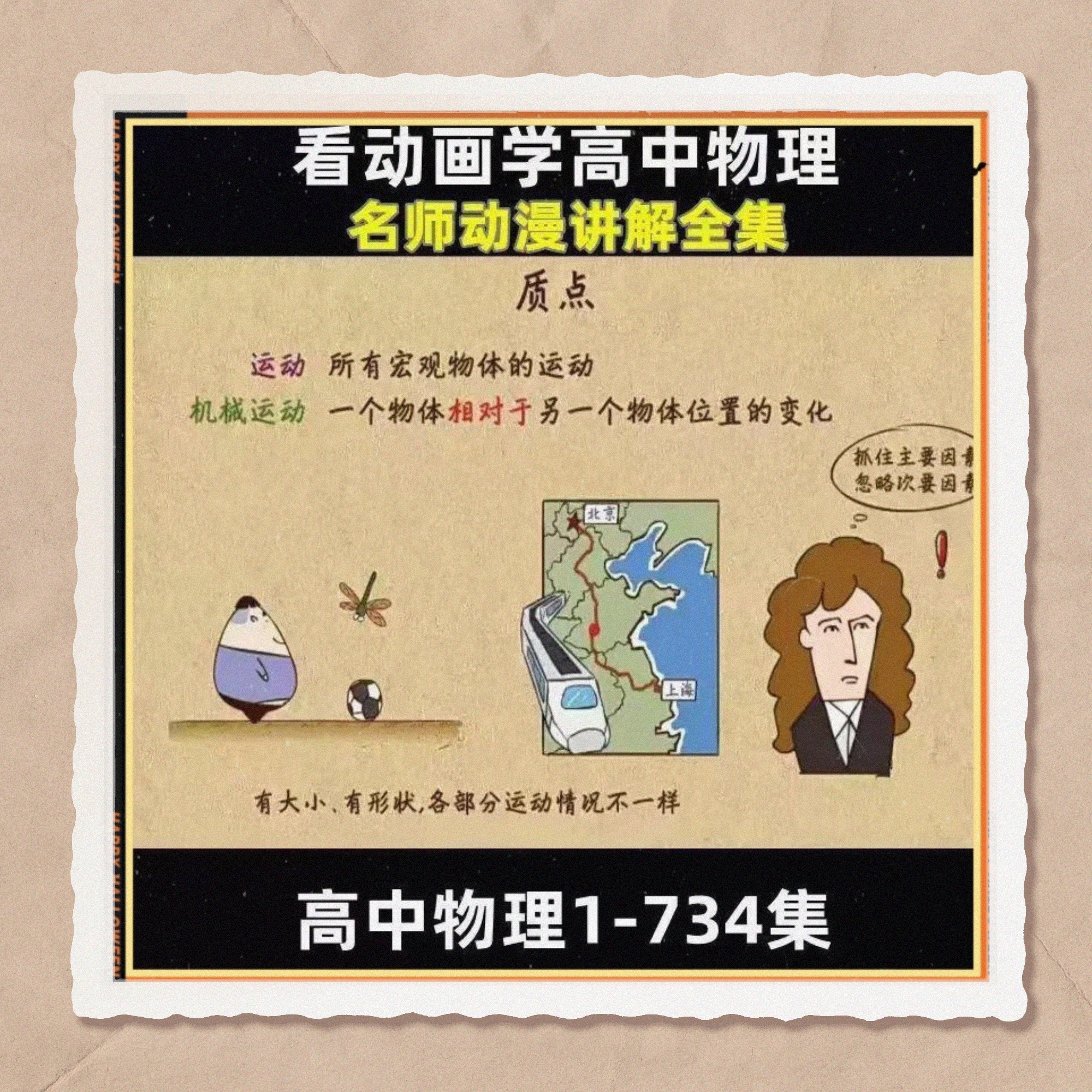 高中物理视频教程全集趣味动画片爆笑动漫电子版素材