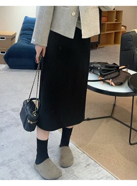 【加绒松紧腰半裙】秋冬百搭气质显瘦松紧腰加绒半身裙 F6820