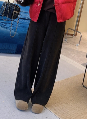 【欧加粒粒】时尚显瘦灯芯绒气球裤冬季加绒宽松休闲裤 KX25521