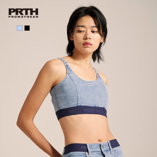 PRTH牛仔运动背心松紧