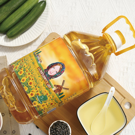 乌克乡村葵花籽油5L 俄罗斯葵花籽油 物理压榨 低温冷榨