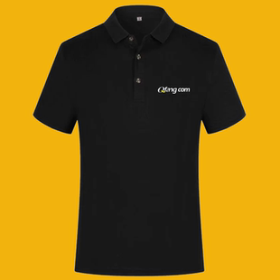 Q房网工装 刺绣印字LOGO 房屋中介工作服定制纯棉短袖 T恤房产Polo衫