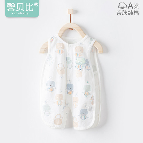 馨贝比夏季婴儿琵琶衣纯棉薄款
