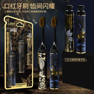 KAMCAC【8支装】多巴胺山形凸面超软毛牙刷防滑罗马柱手柄-DX