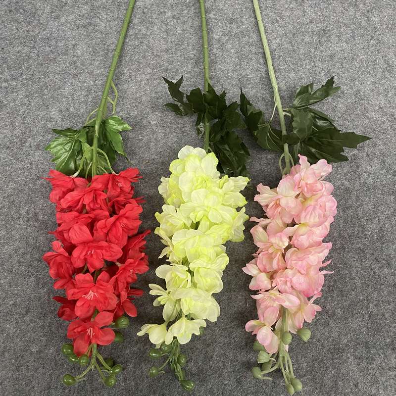 厂家提供 欧式仿真花小把花飞燕草 玄关落地干花花束 仿真花束