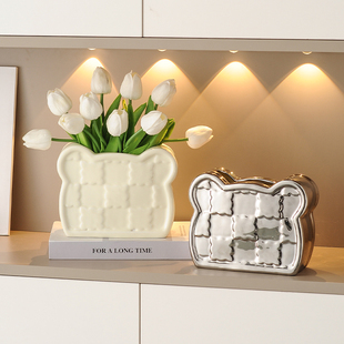 创意玄关入户花瓶花艺家居小摆件客厅插花郁金香餐桌办公室装 饰品