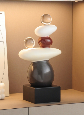 时来运转桌面摆件办公室高级感酒柜客厅书房电视柜装饰品乔迁礼品