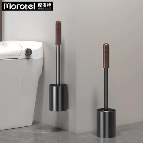 Morotel/摩洛特化妆室置物架胡桃木浴室洗手间无死角马桶刷