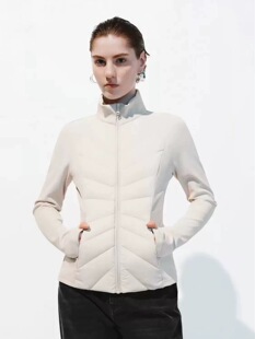 SH&UR2025冬季新款女装休闲简约绗缝收腰羽绒服外套UWM150038#