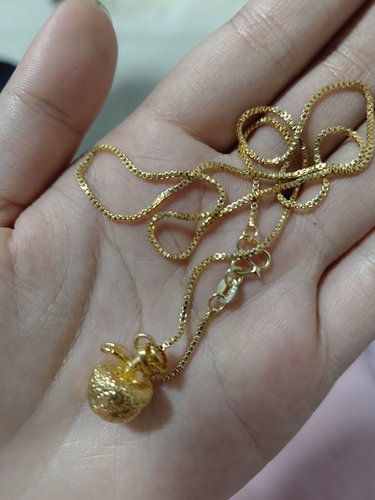 黄金色金苹果送礼新款时尚不掉色洋气项链