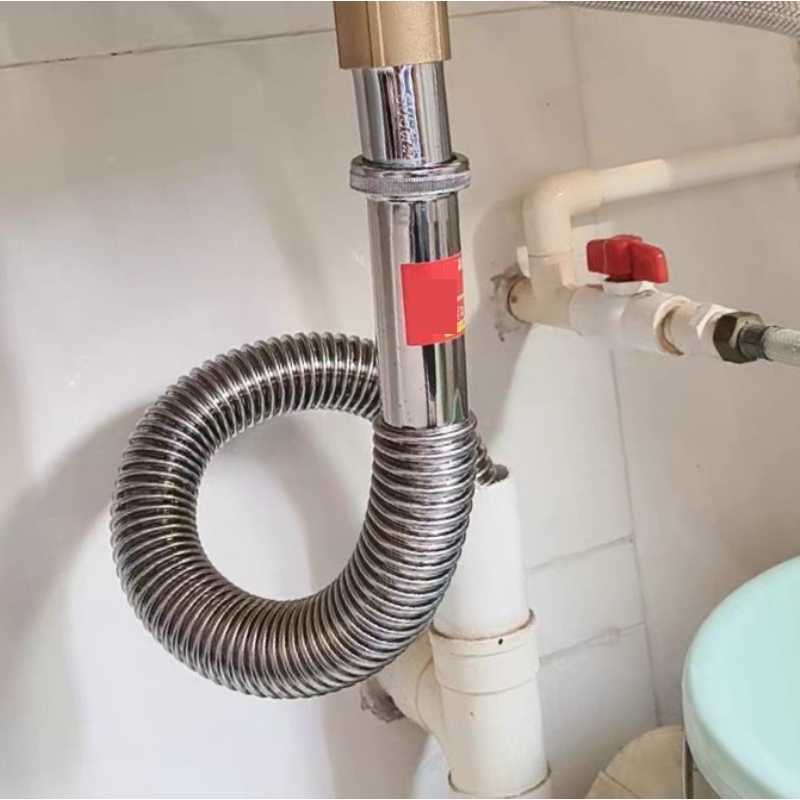 洗脸盆下水器排水波纹管304不锈钢台盆排水管软管下水管漏水塞