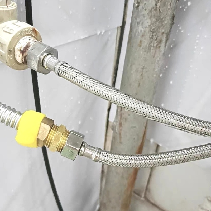 单孔洗菜盆进水管上水管防爆洗手盆编织单头冷热水304不锈钢脸盆