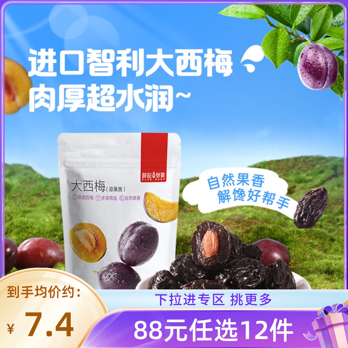 薛记炒货大西梅88任选