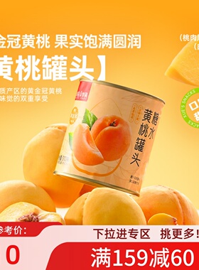 【满159减60】薛记炒货糖水黄桃罐头310g*2罐水果罐头鲜果罐头