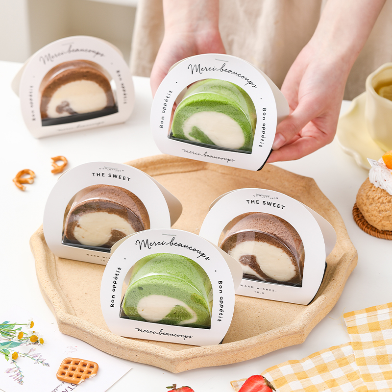蛋糕卷包装盒手提西点打包盒子