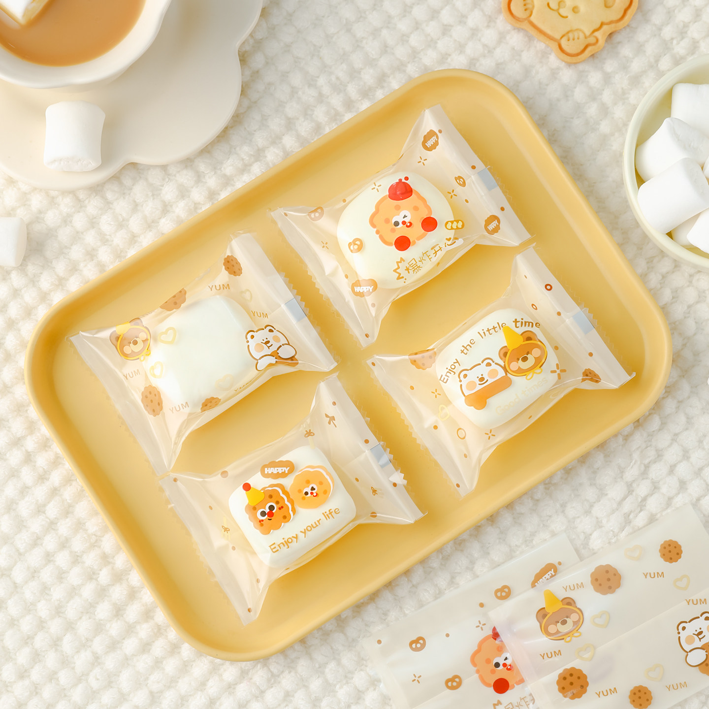 雪花酥包装袋机封袋烘焙饼干奶枣牛轧糖曲奇独立糖果纸袋子盒圣诞